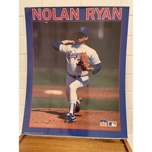 Vintage Signed Autographed Nolan Ryan Poster